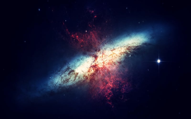 Colliding Galaxies and Black Hole